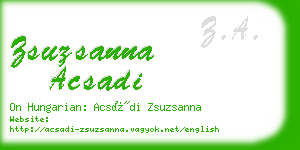 zsuzsanna acsadi business card